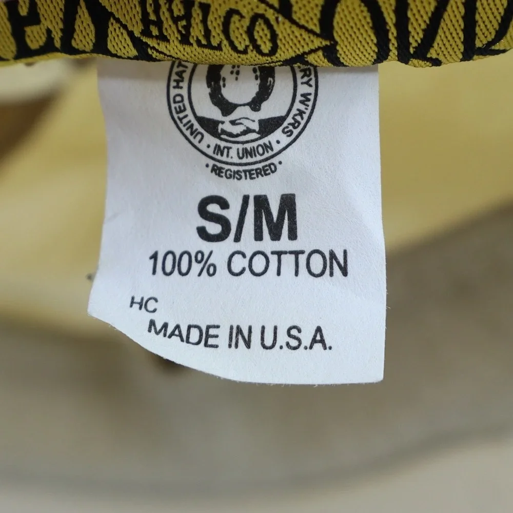 New York Hat Co Flat Cap Mens Womens S/M Cream‎ Cotton Canvas Ivy Newsboy USA